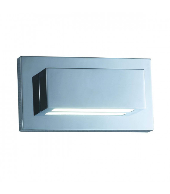 LED Wandwandleuchte aus Chrom und Polycarbonat