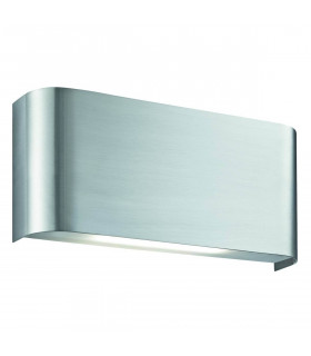 Led Wandwandleuchte aus Satin Silber und Polycarbonat