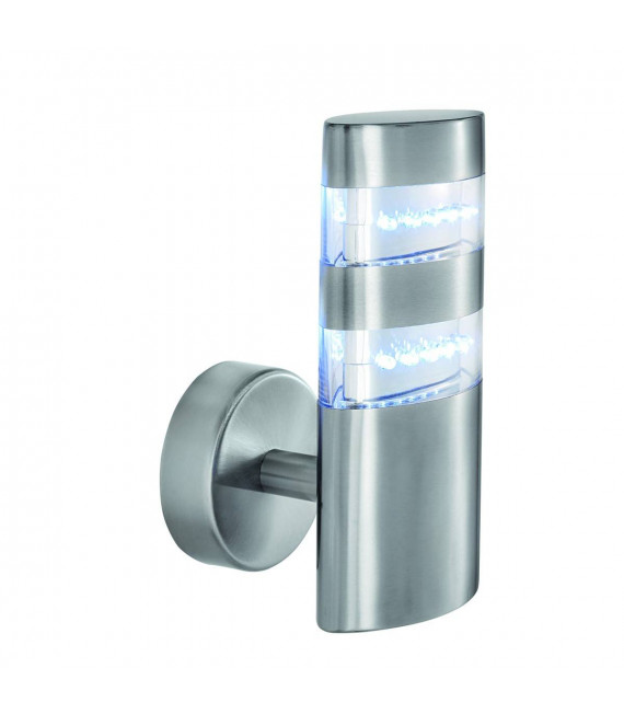 LED Außenwandleuchte aus Edelstahl und Polycarbonat