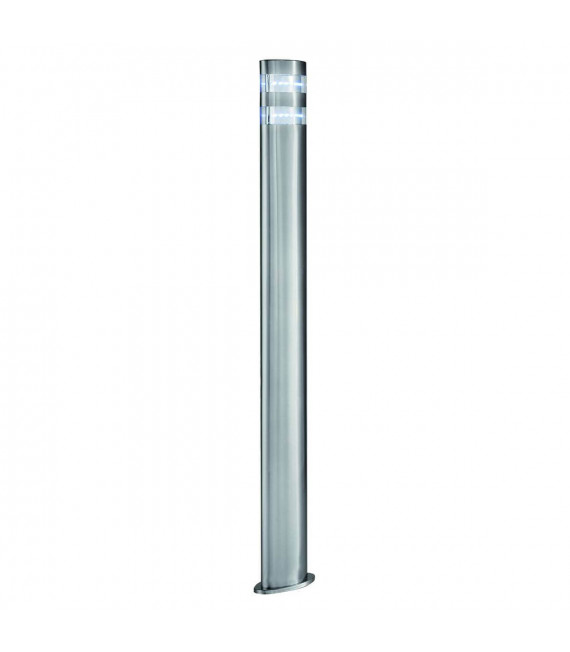 Bolardo Led exterior de 90 cm, acero inoxidable y policarbonato