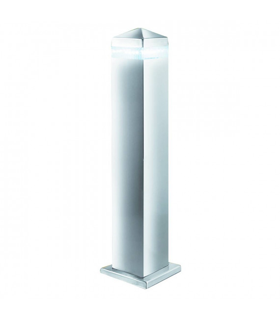 Dissuasore quadrato 45 cm Led da esterno, in acciaio inox e policarbonato