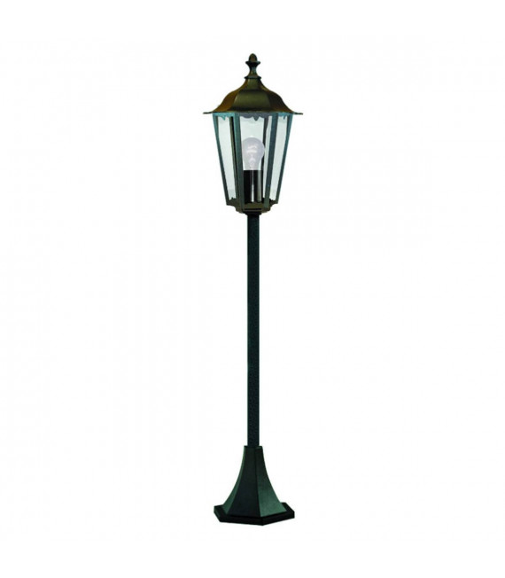 Bolardo Alex de 105 cm, en aluminio negro y vidrio.