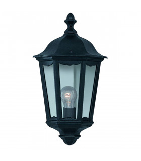Lampada da parete Alex, in alluminio nero e vetro