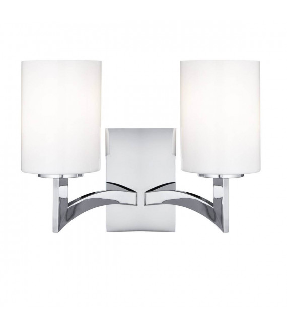 Lampada da parete Gina, in cromo e vetro