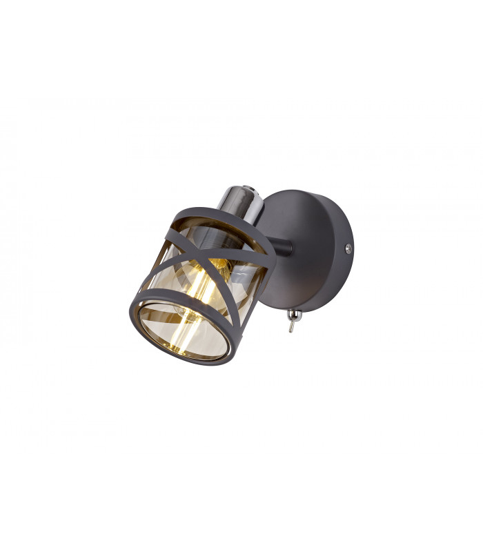 Spot Istria 1 Bombilla Gris Mate 6 Cm
