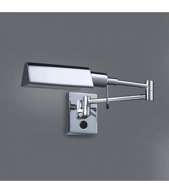 Senti Chrome industrial and retro bedside wall light