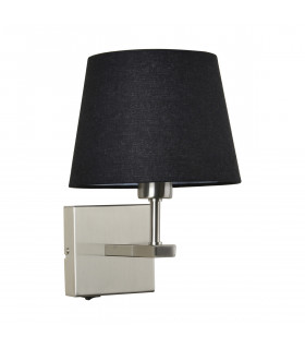 Norte round black bedside wall lamp