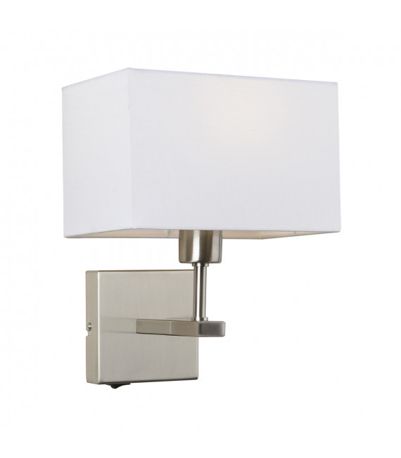 White rectangular bedside wall lamp Norte