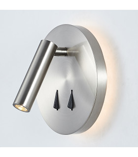 Applique de chevet moderne Nelly Nickel satiné