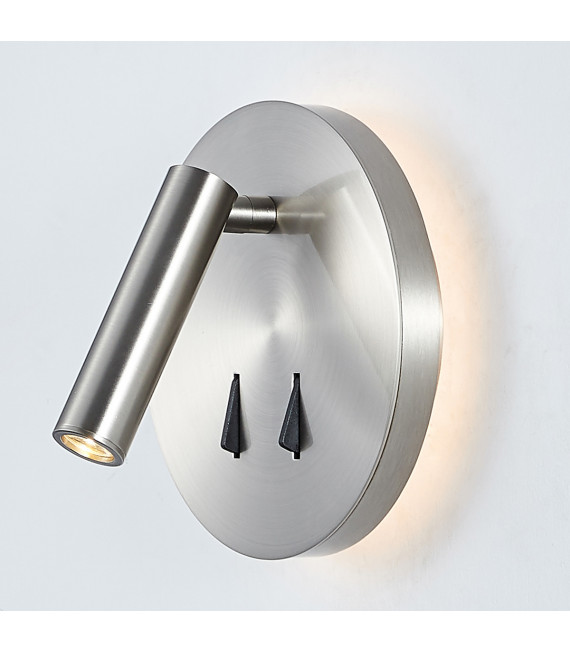 Applique de chevet moderne Nelly Nickel satiné