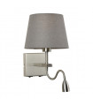 Norte Nickel gray bedside wall lamp
