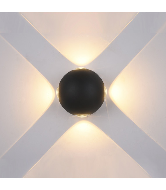 Modern garden wall lamp Trivento Black