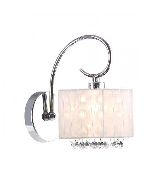 Span Chrome Crystal Wall Sconce