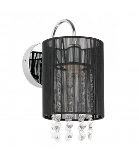 Lana BK Crystal Wall Light Black