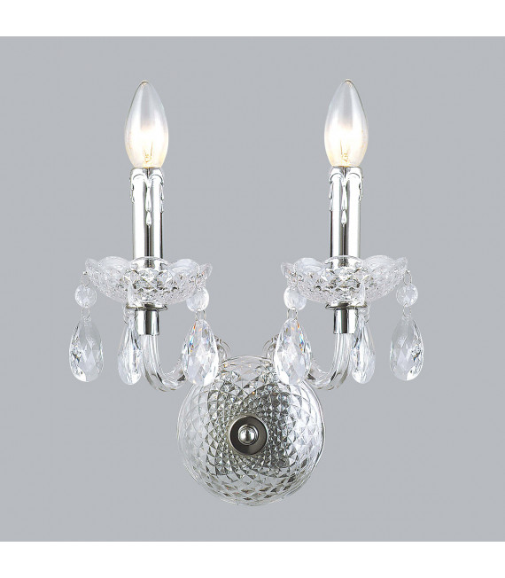 Whiz Chrome Crystal Wandleuchte