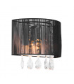 Essence Black Crystal Wall Light