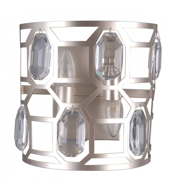 Applique murale en cristal Momento Champagne argent