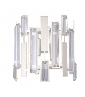 Lukas Champagne cristallo applique da parete argento