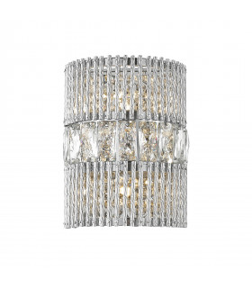 Felicia Crystal Wandleuchte Transparent Silber