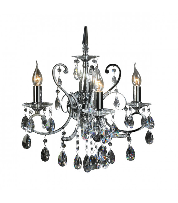 Barocco Chrome Chrome Kristall Wandleuchte