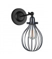 Industrial and retro wall light Lesto Black
