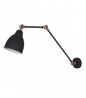 Aplique industrial y retro Sonny Graphite arenado, cobre rojo