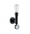 Industrial and retro wall light Pareto Black