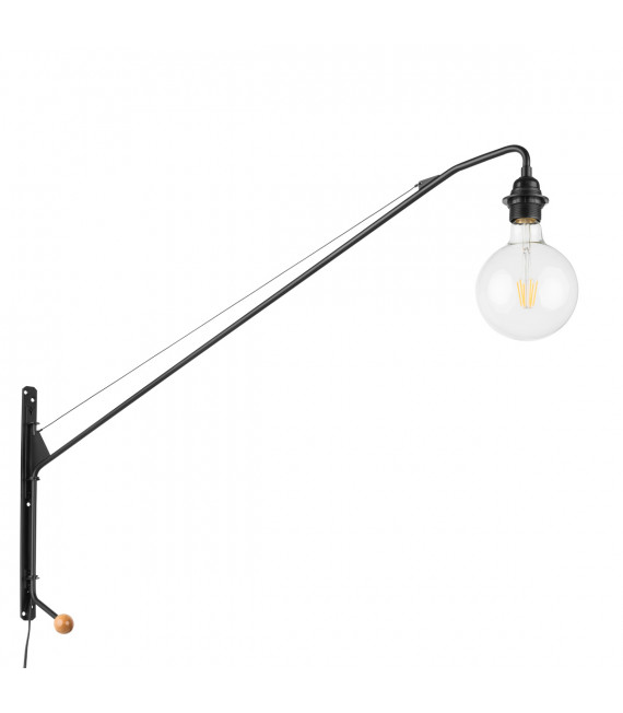 Lampada da parete industriale e retrò Dexter Black