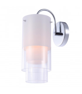 Modern wall lamp Christo Chrome, white