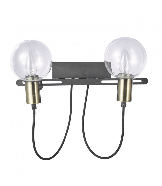 Moderne Wandleuchte Gianni Antike Bronze, schwarz