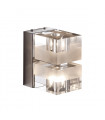 Applique murale moderne Cubric Chrome 2 ampoules