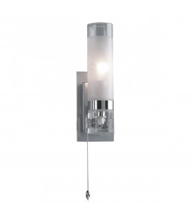 Hook Chrome Modern Bathroom Wall Sconce