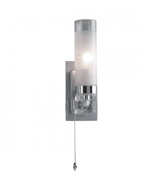 Lámpara de pared de baño moderna con gancho cromado