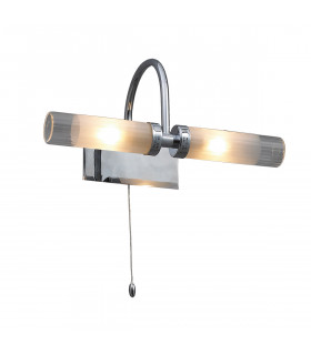 Applique murale pour salle de bains moderne Santos Chrome 2 ampoules