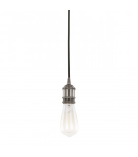 Modern pendant lamp socket Classo Black in aluminum