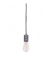 Modern hanging socket Millenia Black in aluminum