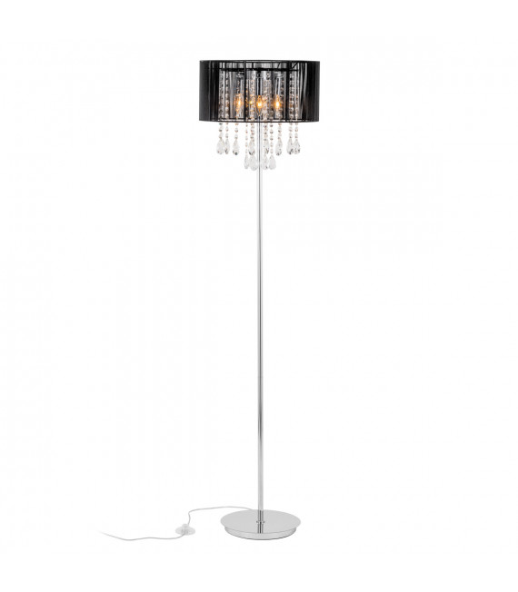Lampada da terra in cristallo nero Essence