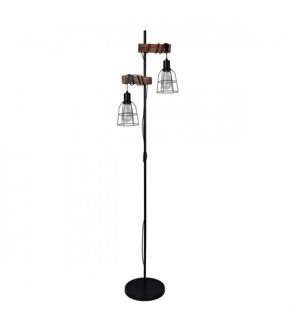 Lámpara de pie industrial y retro Ponte Black