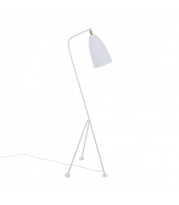 Lampadaire industriel et rétro Levigne blanc
