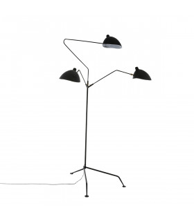 Industrie- und Retro-Stehlampe Davis Black