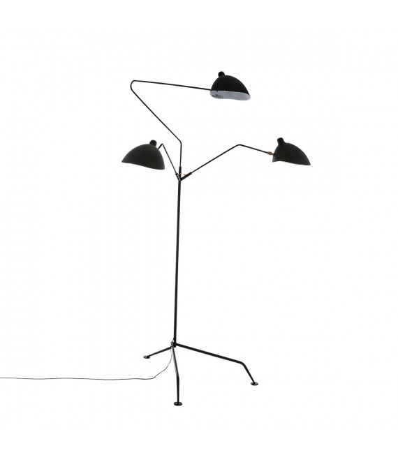 Industrial and retro floor lamp Davis Black