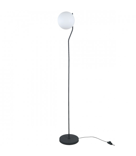 Moderne Stehlampe Carimi Satin schwarz