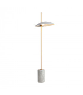 Modern floor lamp Vilai White, gold, marble