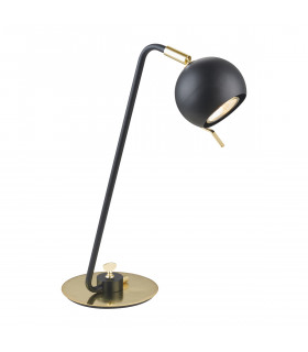 Industrie- und Retro-Schreibtischlampe Charissa Mattschwarz