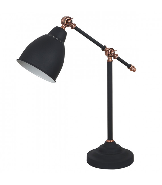 Industrie- und Retro-Schreibtischlampe Sonny Graphite sandgestrahlt, rotes Kupfer