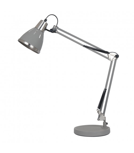Lampada da scrivania industriale e retrò Jesso Satin grigio sabbiato