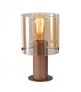 Lampada da scrivania moderna Javier bronzo antico, nero
