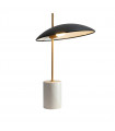 Lampe de bureau moderne Vilai Noir, doré, marbre