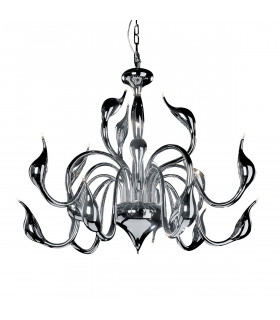 Swan Chrome 18-Light Modern Chandelier