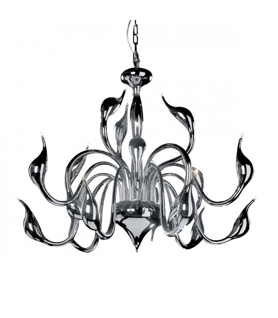 Moderner Kronleuchter Swan Chrome